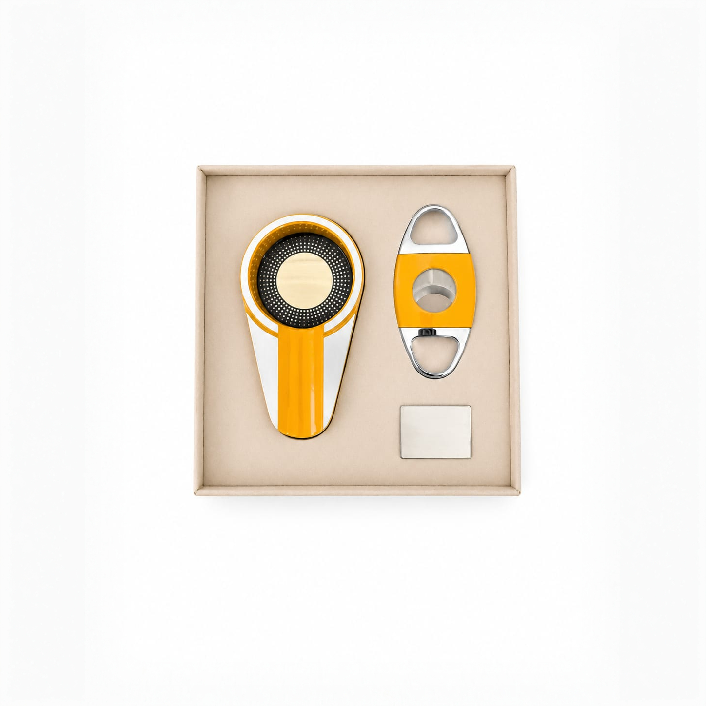 Two Piece Cigar Accessory - Yellow