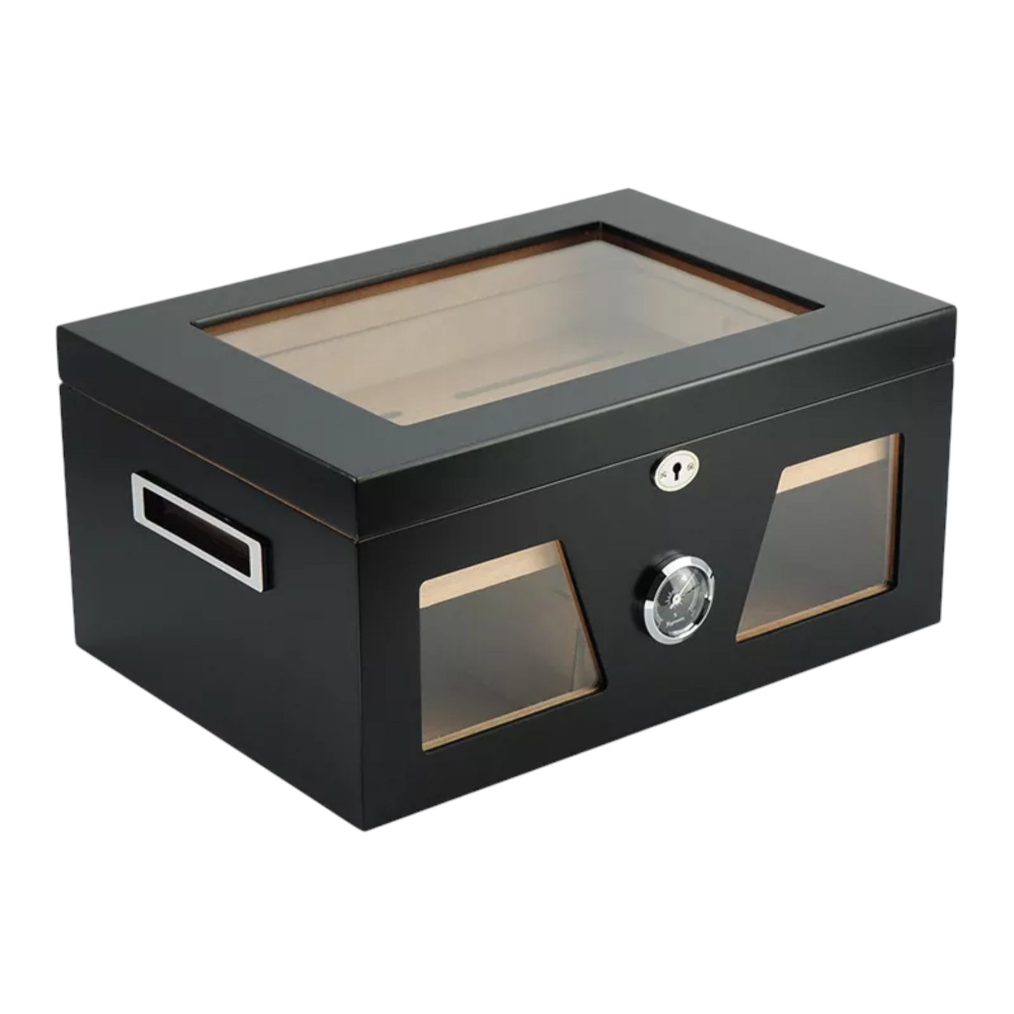 Cigar Humidor – Black Acrylic Window