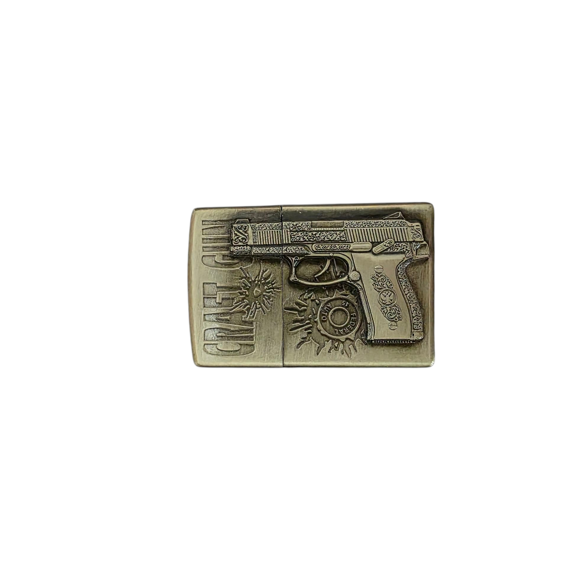 Gun Platted Zippo Lighter